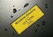 WESTERN ELECTRIC LOGO 22A HORN LOGO WATER SLIDE DECAL WATER DECAL STICKER
