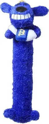 Multipet Hanukkah Loofa 12" Blue Dog Toy Long Chanukah Holiday Squeaker
