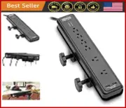 6 Outlet Surge Protector Power Strip, Clamp Mount, 6ft Cord, USB Ports, 2100J