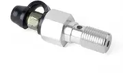 YEJIANGHUA 1pc Motorcycle M10x1.25mm Steel Brake Caliper Bleed Screw/Nipple W/Banjo Bolt Universal Compatible with Scooter Electrombile Brake Calipers Natural