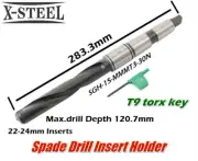 Spade Drill Insert Holder MT3 Taper Shank Helical Flute Holding 22-24mm Inserts