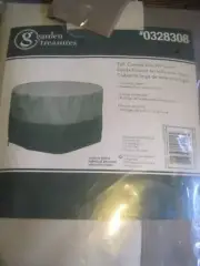NEW Garden Treasures 44" inch Round Fire Pit Cover Tall Canvas Universal Shape