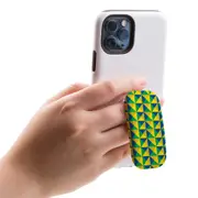 Kickstand Grip AddOn, Universal Phone Holder, Abstract Brazilian Flag