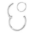 10mm Silver Ear Tragus Eyebrow Cartilage Septum Lip Nose Hoop Clicker Ring