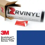 3M 7125 Scotchcal Sapphire Blue 37 Vinyl Film Sign Craft Hobby Decal Sheet Roll