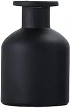 150ml/5oz Glass Diffuser Bottles Boston Round Aroma Bottles Diffusers Vase Fragrance Accessories Use for DIY Replacement Reed Diffuser Sets Craft Projects Wedding Party(Black)