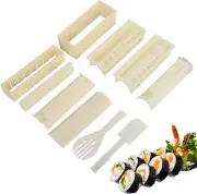 Sushi Roller, with Complete Sushi Set 10 Pieces Plastic