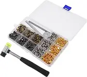 WRITWAA 1 Set Snap Button Suit Buttons Metal Snaps Clothes DIY Button Clothing Accessories Clothing Decorative Buckle Metal Snap Fasteners for Clothing Reinforcement Leather Rivets Copper