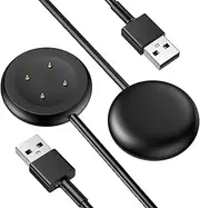 USB-A Charger Cable Compatible with Google Pixel Watch 2, USB Charging Cord Replacement for Fitbit Versa 3/4 for Sense/2 Charger, 2 Pack