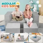 Modular Kids Sofa Set Play Couch Convertible Lounge Chair Ball Pit Toddler Bed