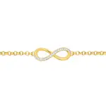 9ct Diamond Infinity Bracelet Tdw=.15ct