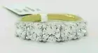 WHITE SAPPHIRES 2.60 Cts RING 14k YELLOW GOLD - New With Tag