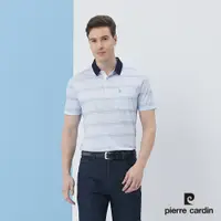 在飛比找PChome24h購物優惠-【pierre cardin 皮爾卡登】 男裝條紋印花短袖P