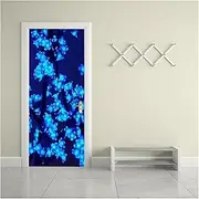 Door Stickers Self-Adhesive Abstract Butterfly Art Door Stickers Home Decoration Door Cover Mural Porch Wallpaper Poster(90x200cm)