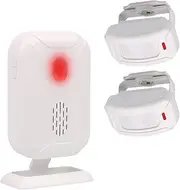 Mengshen Motion Sensor Alarm, Wireless Doorbell Alert for Front Door Door Entry Driveway Mailbox Home Shop Visitors with 2 Sensors and 1 Receiver