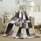 Tache Fall Buttermilk Yellow Brown Plaid Throw Blanket - Farmhouse Checkered ...