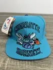 VTG Charlotte Hornets Hat NBA Basketball AJD Big Logo Spellout Snap Back Cap NWT