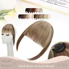 US Highlight Bangs Invisible Natural Hair Clip In Wig Fringe Women French Bangs
