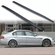 FYRALIP Matte Black Side Skirt Extension Rocker Panel Lip For BMW E90 M3 Sedan