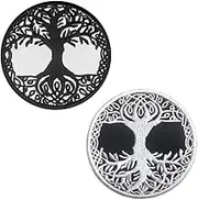 Zcketo 2 Pcs Yggdrasil The Tree of Life Norse Rune Patch Embroidered Badge Hook and Loop Emblem Patches for Backpack Cap Jacket Vest Bag Pouch Dogs Harness