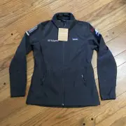 New With Tags Patagonia Womens Medium Sidesend Jacket Black Full Zip Brand Logos