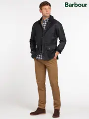 Barbour® Navy Ashby Waxed Jacket (822805) | $608