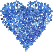 (Navy Blue) - Swpeet 550 Pieces Assorted Sizes Resin Buttons 2 and 4 Holes Round Craft Buttons for Sewing DIY Crafts Children's Manual Button Painting (Navy Blue)