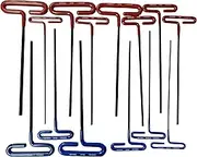 EKLIND 8pc Inch,Cush Grip Hex T-Key Set,9 inch arm