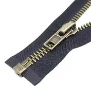 #8 24 Inch Antique Brass Separating Jacket Zipper Y-Teeth Metal Zipper Heavy ...