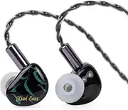 Linsoul Kiwi Ears Cadenza 10mm Beryllium Dynamic Driver IEM 3D Printed with Detachable Interchangeable Plug 0.78 2pin 3.5mm IEM Cable for Musician Audiophile (Green)