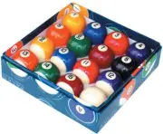 Kelly Pool Snooker Billiard Table Balls 2 & 1/16 inch Coloured Box