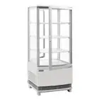 Curved Door Display Fridge White 86Lt Polar Drinks Cool Chill Cafe Cake Takeaway