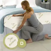 Double Size Bamboo Cover Material Fully Fitted Mattress Protector/Fitted Sheet