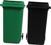 jojofuny Cute Desk Organizers: 2pcs Mini Trash Can Pen Holders Plastic Waste Receptacle for Office Home