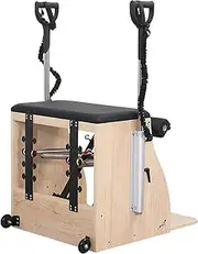 Li Fitness Pilates Chair, Pilates Machine with Split-Pedal,Yoga Fitness Trainer for Home Use & Gym Workout Maple Wood