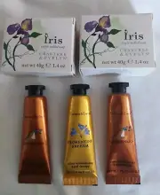 Crabtree and Evelyn Iris Triple Milled Soap 1.4 Oz. New Lot of 5 & Hand Therapy