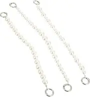 SEWACC 3Pcs Decorative Pearl Phone Chain Fall Hanging Chain for Mobile Phone Cases Stylish DIY Accessory with Gradient and Classic Pearls Durable and Practical Design