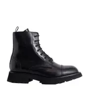 Alexander McQueen Lace-Up Ankle Boots 40 black