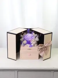 在飛比找友和YOHO優惠-Leaflorist 日本保鮮花 (永生花)飾物盒花禮 -紫
