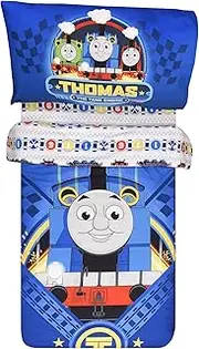 Thomas The Tank Standard Crib 3 Piece Toddler Bedding Set for Kids Soft Microfiber Reversible Comforter, Fitted Sheet & Pillowcase for Boys