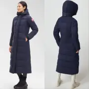 Canada Goose Alliston Fusion Down Puffer Parka Coat Atlantic Navy Blue Medium