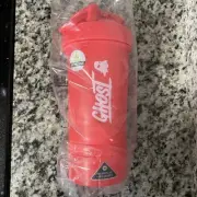 Ghost Energy Lifestyle Red Protein Shaker Blender Cup Bottle Powder Supplement