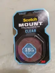 3M Scotch 1 in. x 1.66 yds. Permanent Double Sided Clear Mounting Tape