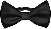 [AZIDWERYQ] Bow Tie for Men 4.7x2.4'' Elegant Black Ties for Men with Adjustable Strap Pre-Tied Black Bow Tie with Metal Button for Weddings, Work Attire, Performances and Formal Events Ties for