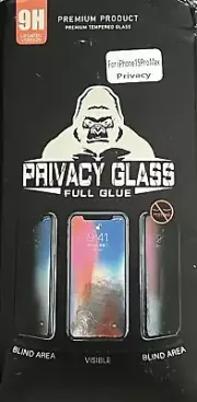 iPhone Plus/Max Tempered Glass Privacy Screen Protector. Bulk Qty 10