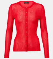 [Dolce & Gabbana] Dolce & Gabbana Ribbed-knit cardigan AU 14 red