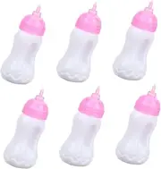 KOMBIUDA 6pcs Mini Doll Bottles Doll Accessories for Pretend Play for Dollhouse Decoration and Shower Safe and Engaging for Imagination Development
