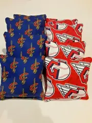 8 Cornhole Bag Set Corn Hole Cleveland Cavaliers and Guardians