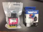 Lot 2 Genuine Brother LC41 Black and Magenta InkJet Printer Ink Cartridges