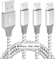iPhone Charger 3 Pack 10 ft Apple MFi Certified Lightning Nylon Braided Cable Fast Charging Cord Compatible with iPhone 13 12 11 Pro Max XR XS X 8 7 6 Plus SE iPad and More